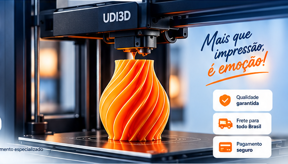 Impressora 3D produzindo uma peça